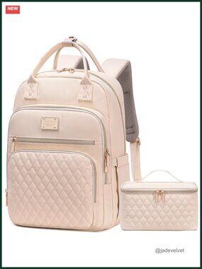 Work Backpack with Insulated Lunch Box, 15.6 Inch Laptop Backpack for Women